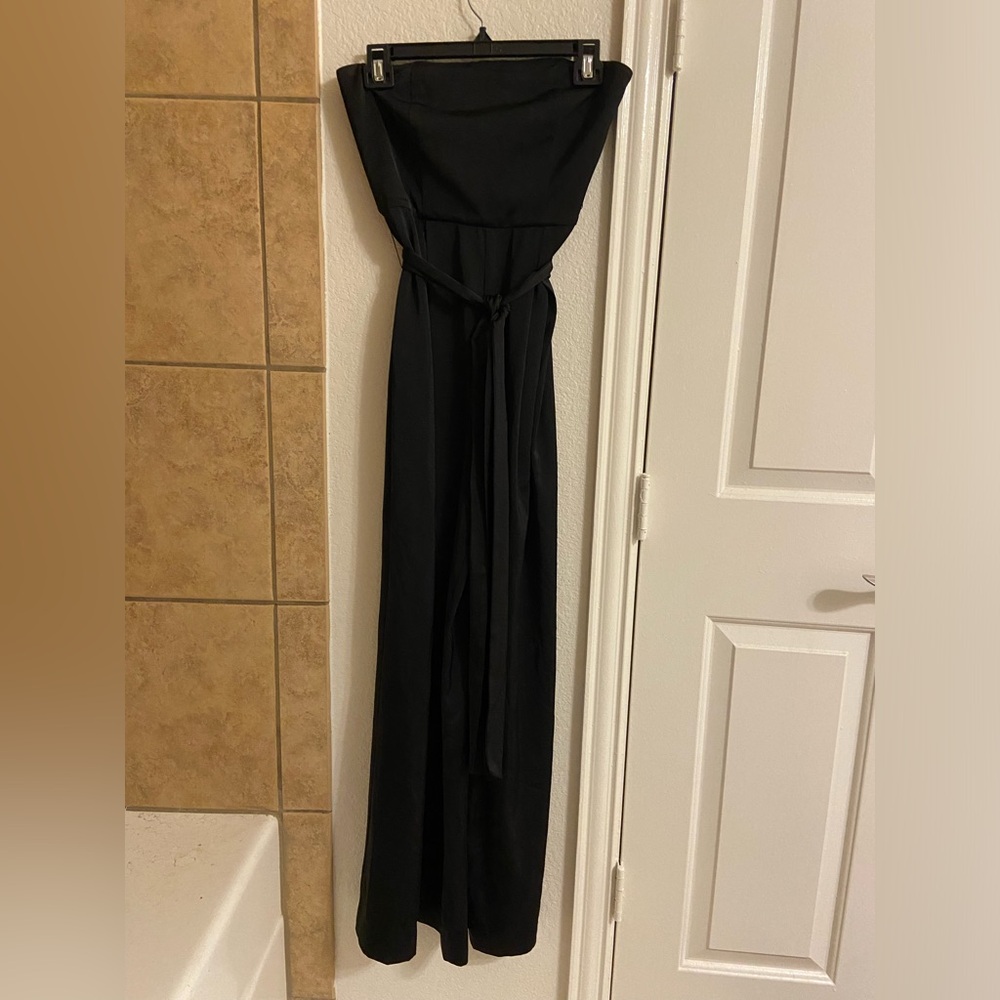 NBD Black Strapless Jumpsuit